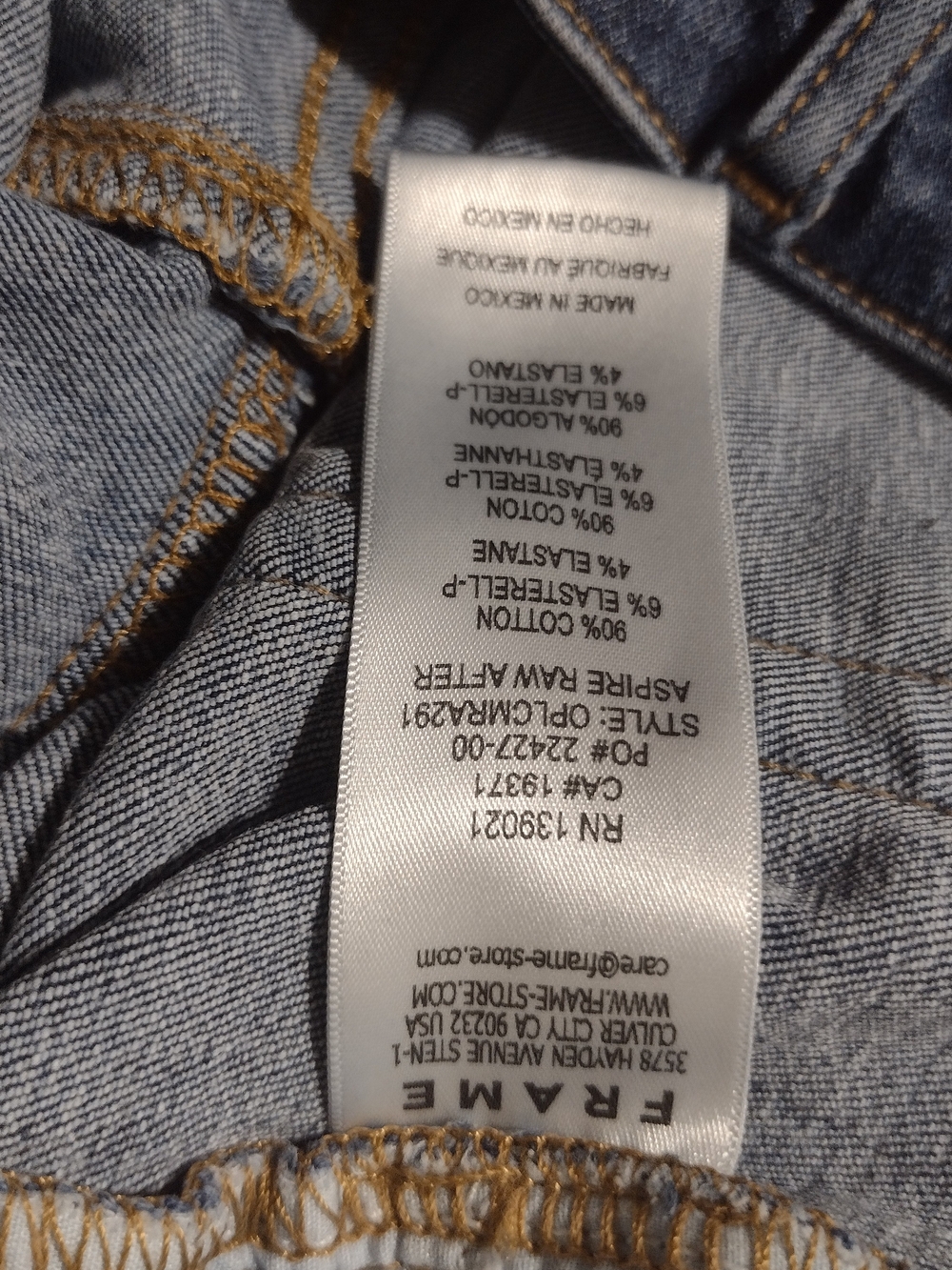 Frame Aspire Raw Hem Women's Dark Blue Stretch Bootcut Jeans Size 31 - Picture 9 of 13